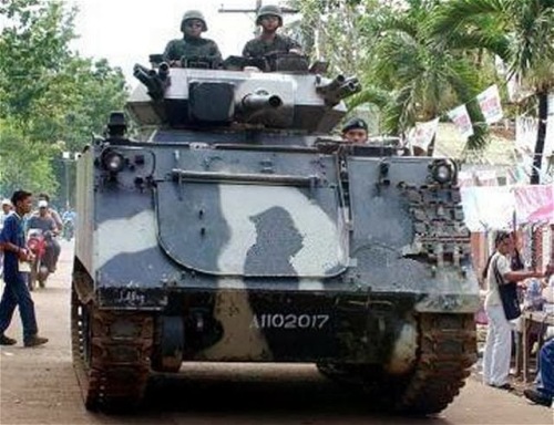 M113 FSV (IFV) milik AD Filipina dengan meriam kaliber 76 mm.